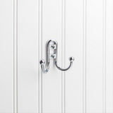 Elements YD25-256PC 2-9/16" Double Zinc Wall Mount Coat Hook Polished Chrome