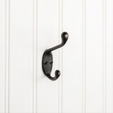 Elements YD40-337DBAC 3-3/8" Double Zinc Wall Mount Coat Hook Brushed Oil Rubbed Bronze