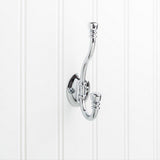 Elements YD50-518PC 5-3/16" Double Zinc Wall Mount Decorative Coat Hook Polished Chrome