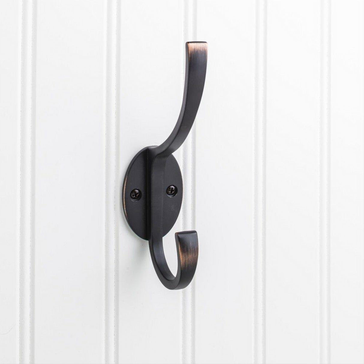 Elements YD55-587DBAC 5-7/8" Double Zinc Wall Mount Decorative Coat Hook Brushed Oil Rubbed Bronze