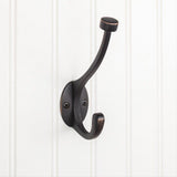 Elements YD60-550DBAC 5-1/2" Double Zinc Wall Mount Decorative Coat Hook Brushed Oil Rubbed Bronze