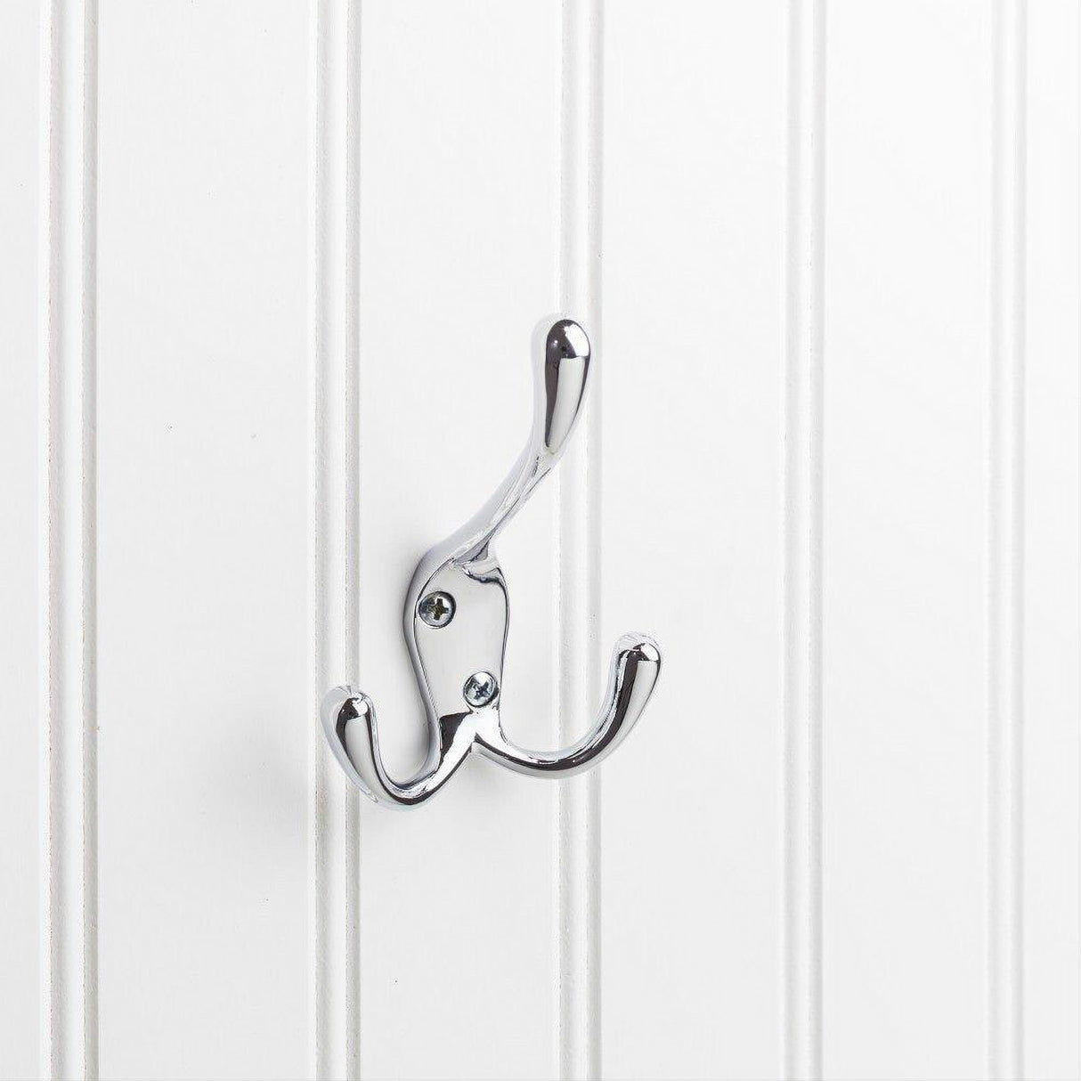 Elements YT40-400PC 4" Triple Zinc Wall Mount Coat Hook Polished Chrome