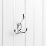 Elements YT40-400PC 4" Triple Zinc Wall Mount Coat Hook Polished Chrome