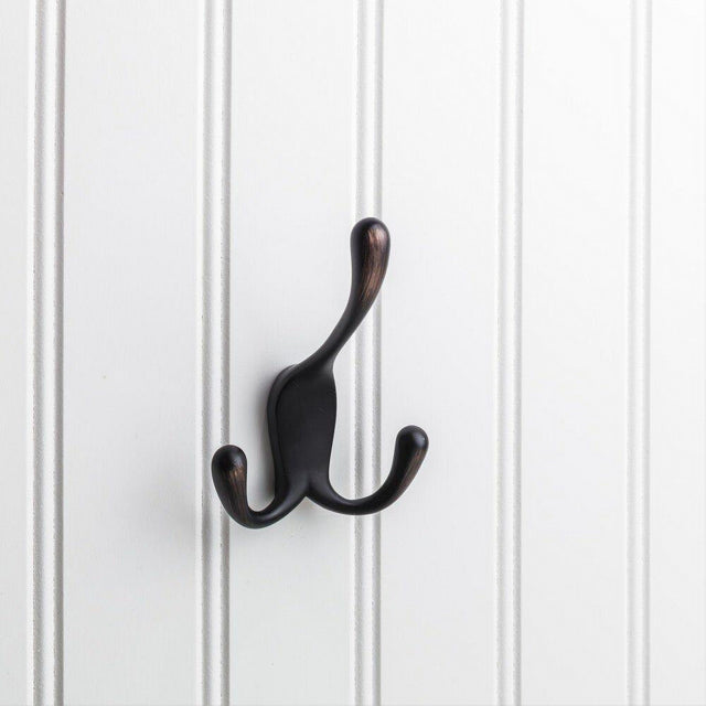 Elements YT40C-400DBAC 4" Triple Zinc Concealed Mount Coat Hook Brushed Oil Rubbed Bronze