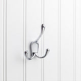 Elements YT40C-400PC 4" Triple Zinc Concealed Mount Coat Hook Polished Chrome