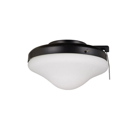 Craftmade ELK113-1FB-W-1-W 2 Light Outdoor Bowl Ceiling Fan Light Kit Flat Black
