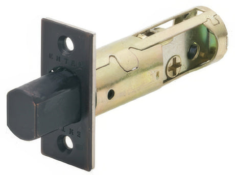 Emtek deadbolt latch in satin stainless, additional view