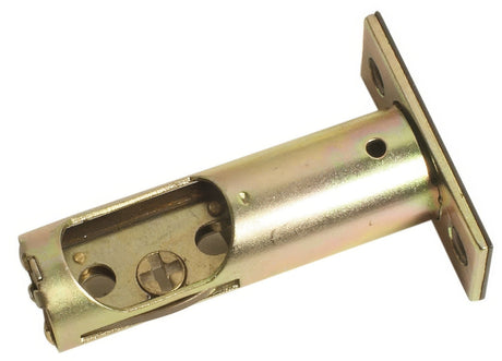 Emtek deadbolt latch in satin stainless, additional view