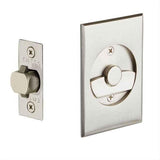 Emtek 2015US15 Privacy Pocket Door Tubular Lock with Privacy Strike Plate and Dust Box Satin Nickel