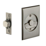 Emtek 2015US7 Privacy Pocket Door Tubular Lock with Privacy Strike Plate and Dust Box French Antique Brass