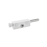 Emtek 206011 6-1/8" Length Keyed Brass Patio Door Bolt Silver