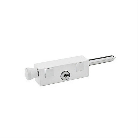 Emtek 206011 6-1/8" Length Keyed Brass Patio Door Bolt Silver