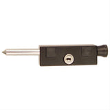 Emtek 206017 6-1/8" Length Keyed Brass Patio Door Bolt Black