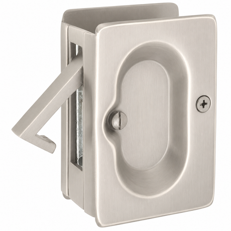 Emtek 2101US15 satin nickel pocket door lock