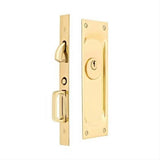 Emtek 2103US3NL134 2103US 7-1/2" Height Solid Brass Keyed Entry Pocket Door Mortise Lock Unlacquered Brass