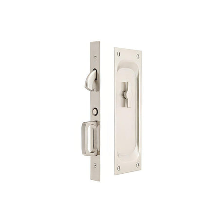 Emtek 2104US15134 2104US 7-1/2" Height Solid Brass Passage Pocket Door Mortise Latch Satin Nickel