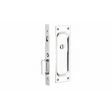 Emtek 2105US26134 7-1/2" Height Solid Brass Privacy Pocket Door Mortise Lock Polished Chrome