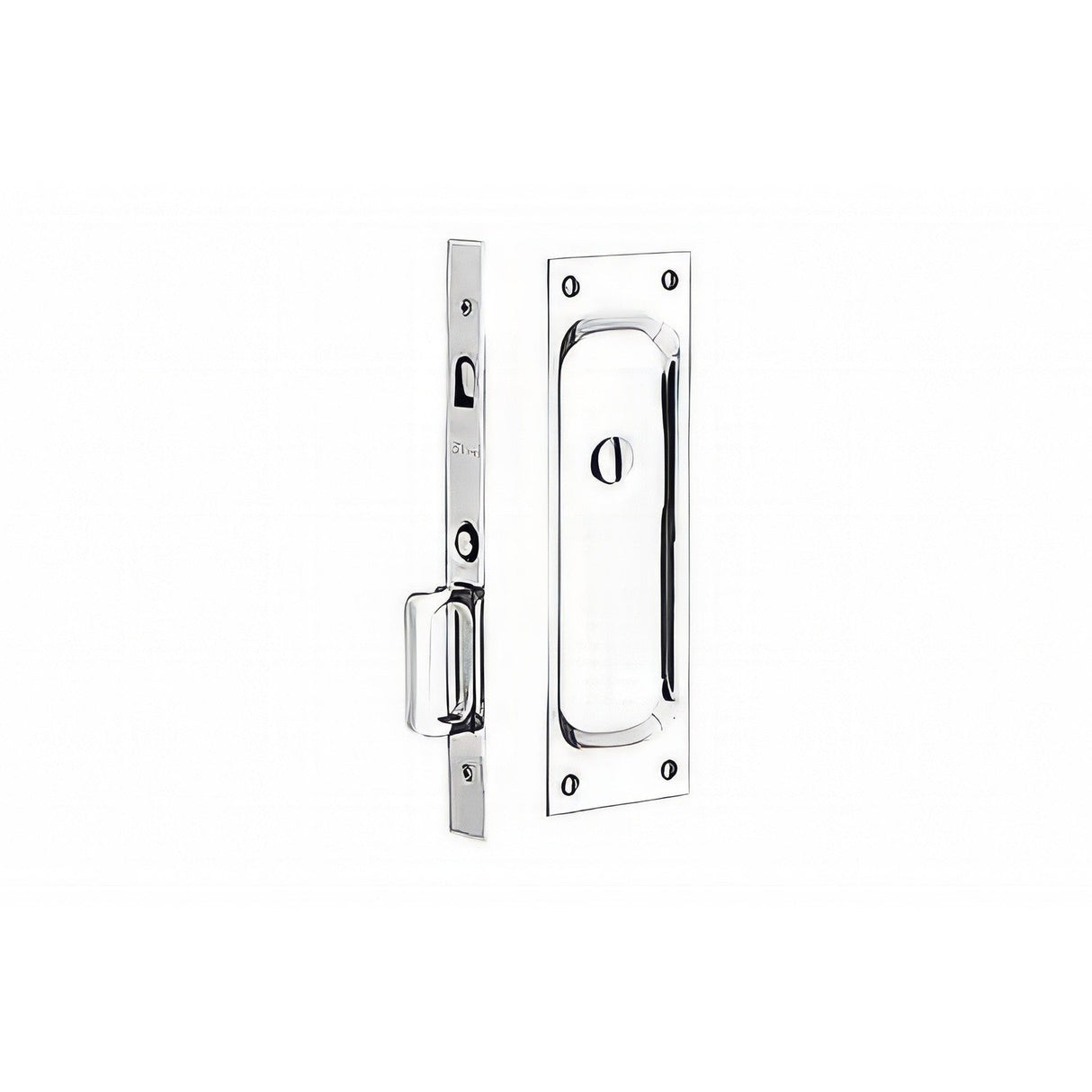 Emtek 2105US3NLXUS15138 Unlacquered Brass by Satin Nickel - Satin Nickel side reference