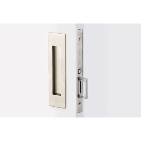 Emtek 2154US15138 2154US138 Narrow Modern Rectangular Passage Pocket Door Mortise Lock Satin Nickel