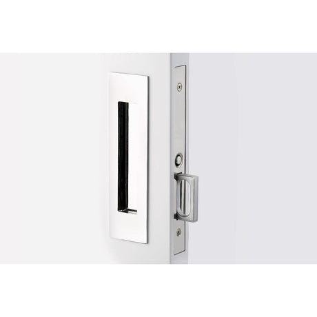 Emtek 2154US26138 2154US138 Narrow Modern Rectangular Passage Pocket Door Mortise Lock Polished Chrome