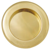 Emtek 2211US3 Inch Diameter Round Flush Door Pull Polished Brass