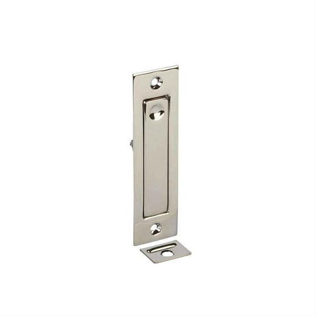 Emtek 2220US14 1-1/4" x 4-5/8" Modern Rectangular Jamb Bolt Polished Nickel Lifetime