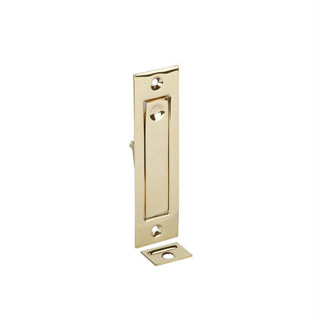 Emtek 2220US3 1-1/4" x 4-5/8" Modern Rectangular Jamb Bolt Polished Brass Lifetime