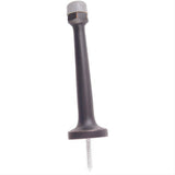 Emtek 2232US15A 3" Length Solid Brass Baseboard Door Stop With Screw Pewter