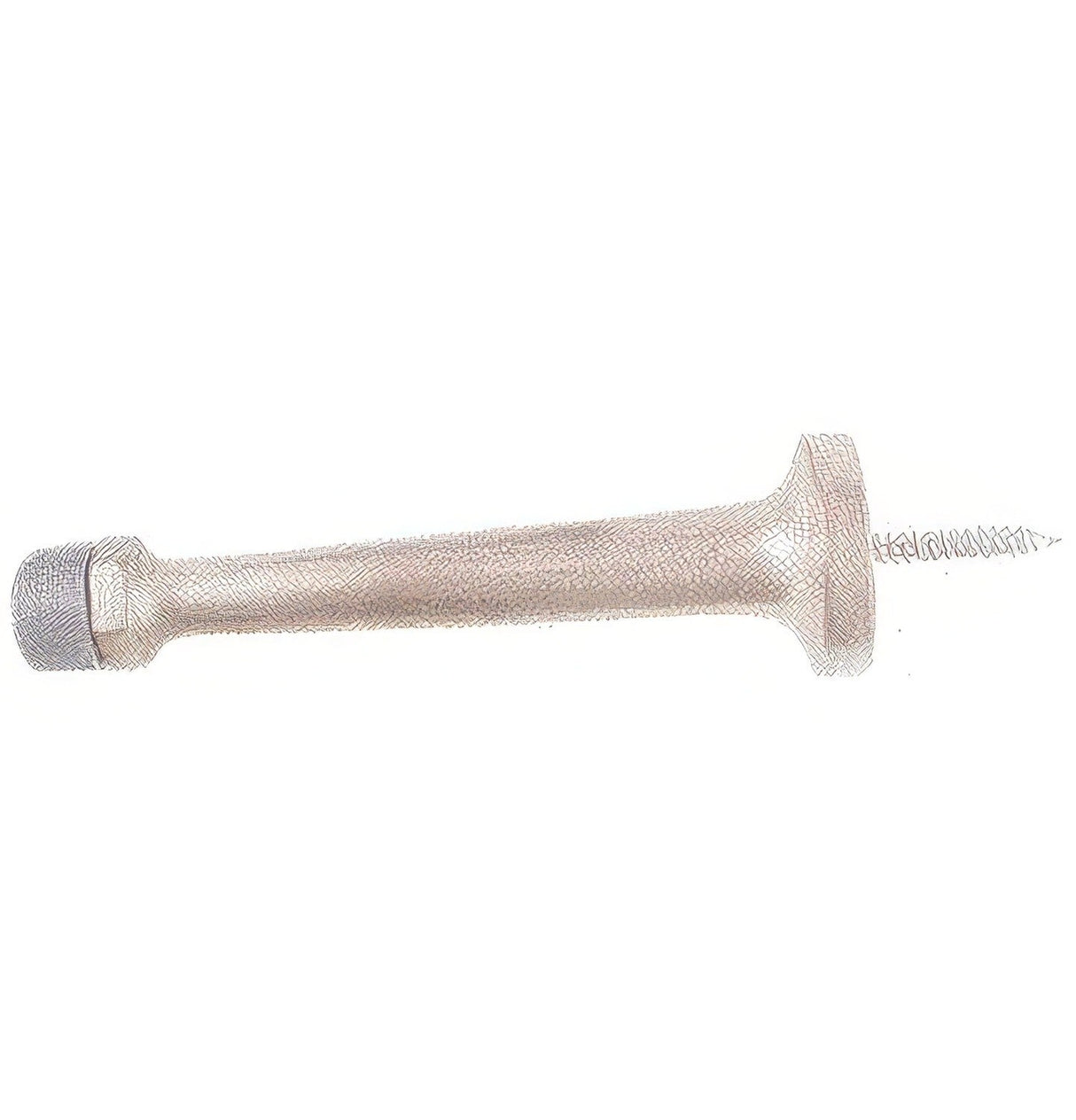 Emtek 2232US3NL 3" Length Solid Brass Baseboard Door Stop With Screw Unlacquered Brass