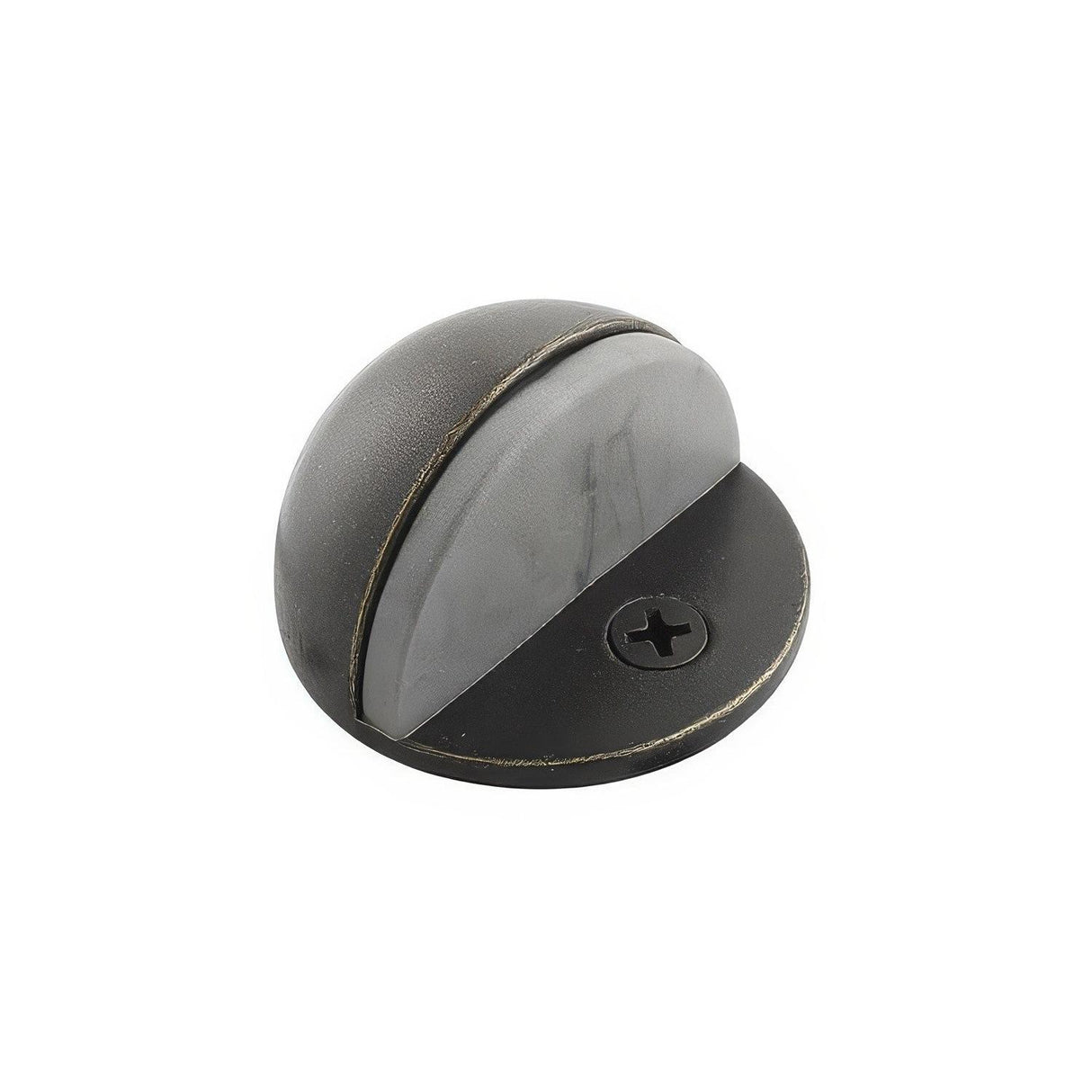 Emtek 2251US3NL 1" Projection Solid Brass Half Dome Style Floor Mounted Door Stop Unlacquered Brass