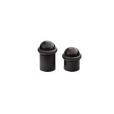 Emtek 2259US19 1-1/2" Cylindrical Floor Bumper with Dome Cap Flat Black