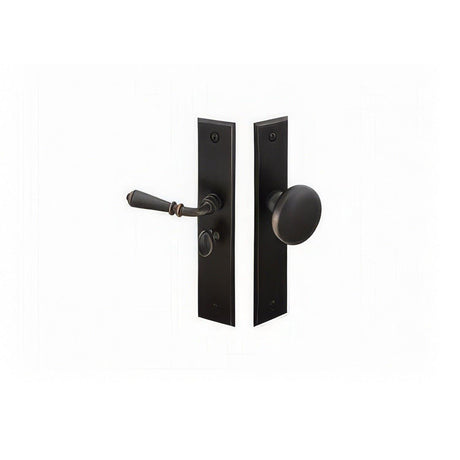 Emtek 2291US19RH 6" Rectangular Style Screen Door Lockset Flat Black