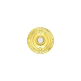 Emtek 2407US3 2407US 2-3/4" Diameter Ribbon and Reed Style Brass Lighted Doorbell Rosette Polished Brass