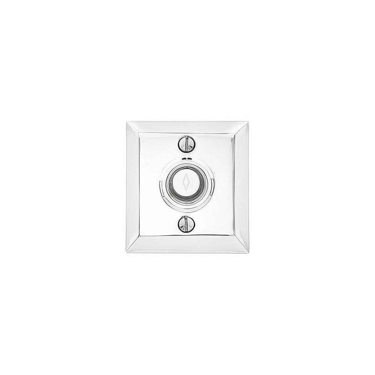 Emtek 2409US15A Brass Doorbell with Lighted Button and Quincy Rosette Pewter