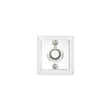 Emtek 2409US26 Brass Doorbell with Lighted Button and Quincy Rosette Polished Chrome