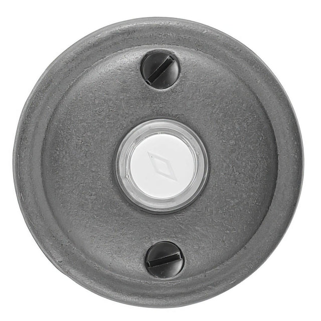 Emtek 2412FB 2-5/8" Diameter Round Style Bronze Lighted Doorbell Rosette Flat Black