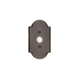 Emtek 2421FB 2421 Sandcast Bronze 4-1/2" Height #1 Style Bronze Lighted Doorbell Rosette Flat Black