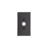 Emtek 2423FB Sandcast Bronze 4-1/2" Height Rectangular Style Bronze Lighted Doorbell Rosette Flat Black