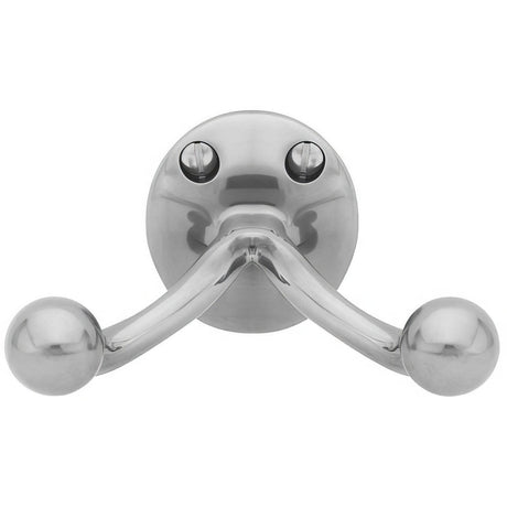 Emtek 2607US15A 2607 Solid Brass Double Robe Hook with 2.125" Projection Pewter