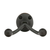 Emtek 2607US19 2607 Solid Brass Double Robe Hook with 2.125" Projection Flat Black