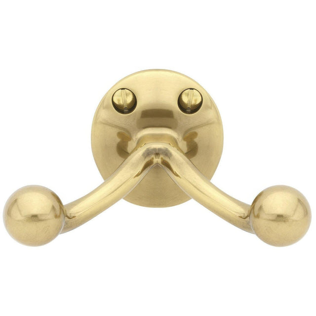Emtek 2607US7 2607 Solid Brass Double Robe Hook with 2.125" Projection French Antique