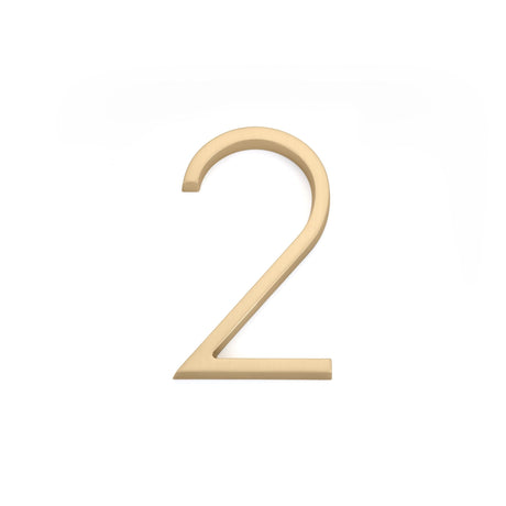 Emtek 2832US4 7" Modern # 2 House Number Satin Brass