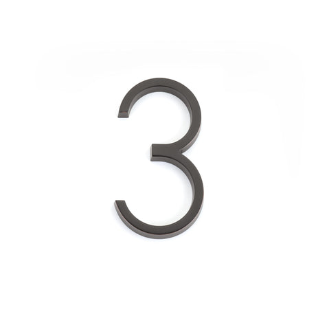 Emtek 2833US10B 7" Modern # 3 House Number Oil Rubbed Bronze