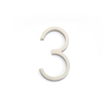 Emtek 2833US15 7" Modern # 3 House Number Satin Nickel