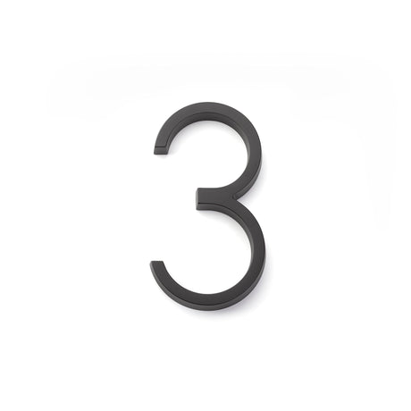 Emtek 2833US19 7" Modern # 3 House Number Flat Black