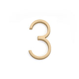 Emtek 2833US4 7" Modern # 3 House Number Satin Brass