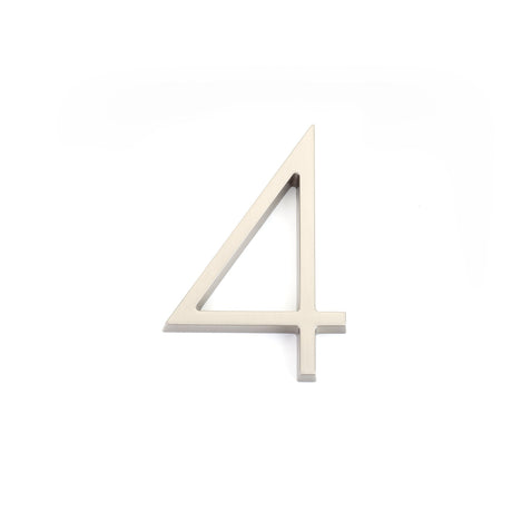 Emtek 2834US15 7" Modern # 4 House Number Satin Nickel