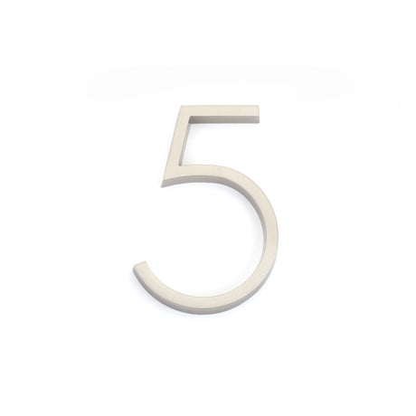 Emtek 2835US15 7" Modern # 5 House Number Satin Nickel