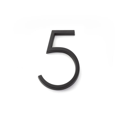 Emtek 2835US19 7" Modern # 5 House Number Flat Black