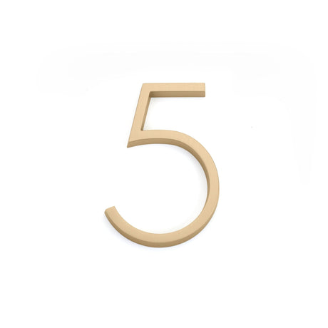 Emtek 2835US4 7" Modern # 5 House Number Satin Brass